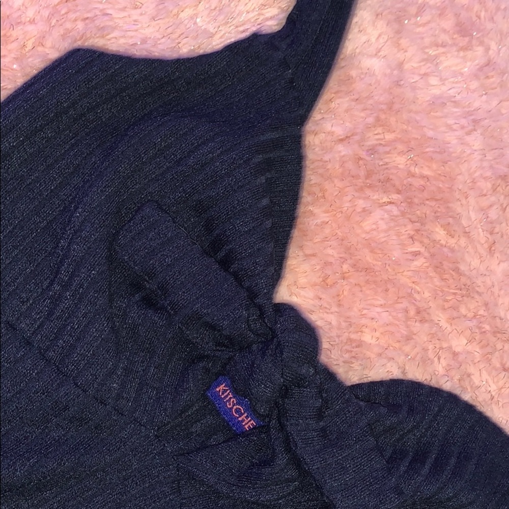 Kitschen Navy Blue tied tank top